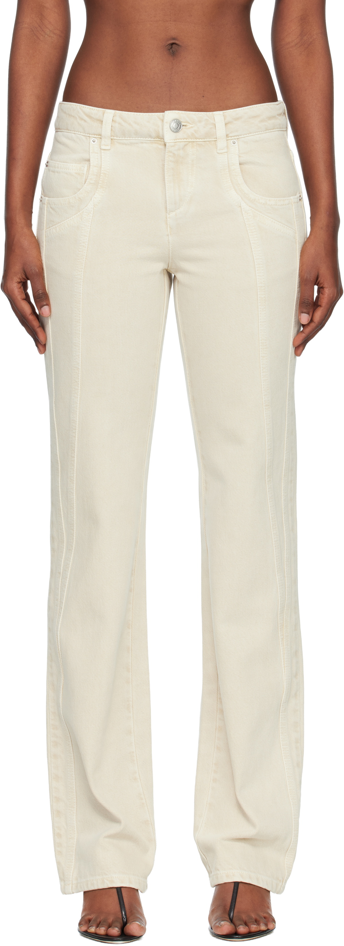 Isabel Marant Etoile Beige Jaylis Jeans