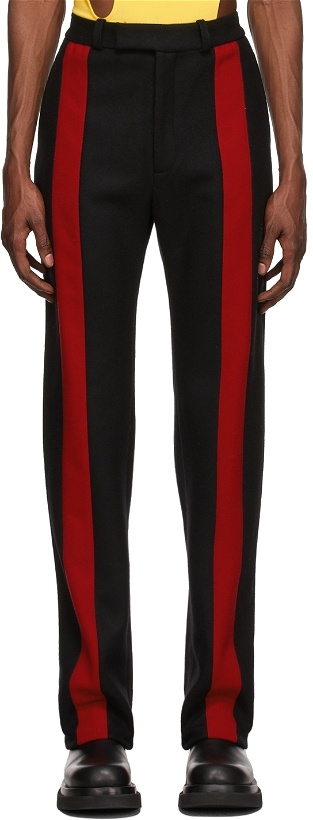 Photo: Maximilian Black & Red Ride Stripe Tailored Trousers
