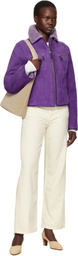 Saks Potts Purple Felix Shearling Jacket