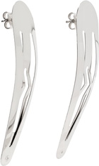 D'heygere Silver Hair Clip Earrings
