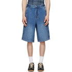 Diesel Blue Utility-Style Denim Shorts