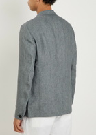 Oliver Spencer Pinstripe Cotton-blend Blazer Grey