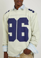 Acne Studios Printed Long-sleeve Cotton T-shirt Beige