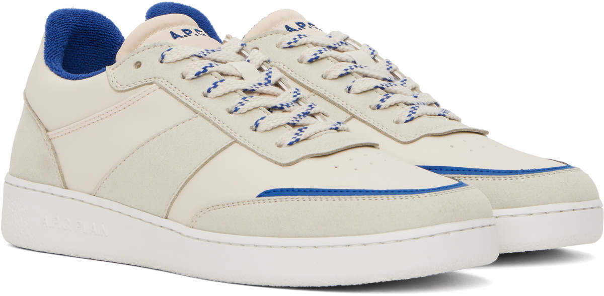 A.P.C. Off-White & Blue Plain Sneakers