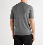 Mr P. - Knitted Cashmere and Silk-Blend T-Shirt - Gray