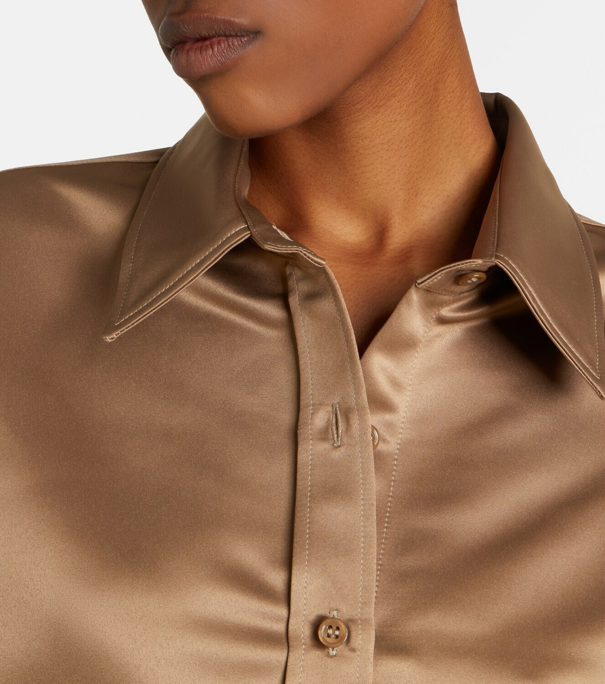 The Frankie Shop Arlen satin shirt
