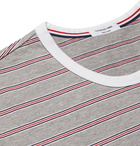 Thom Browne - Striped Cotton-Jersey T-Shirt - Gray