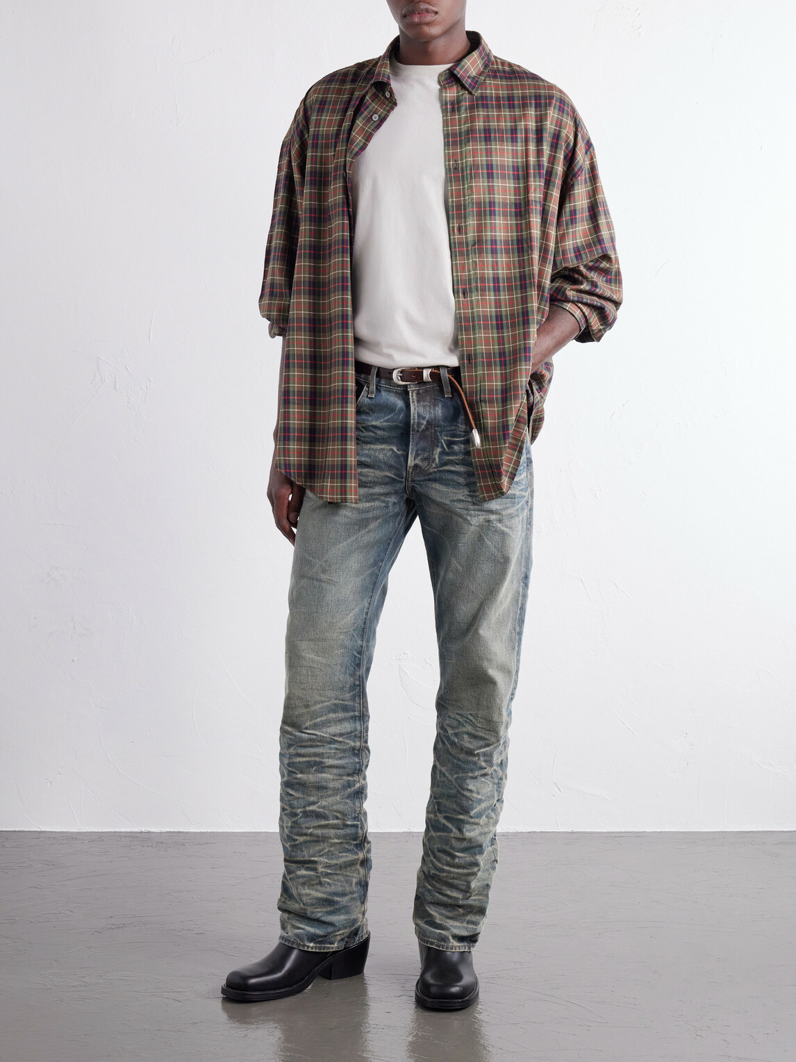 Acne Studios - Washed Whiskered Straight-Leg Jeans - Blue