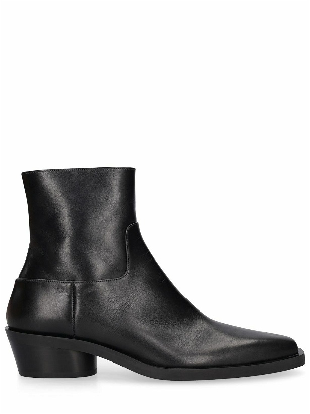 Photo: PROENZA SCHOULER - 40mm Bronco Leather Ankle Boots