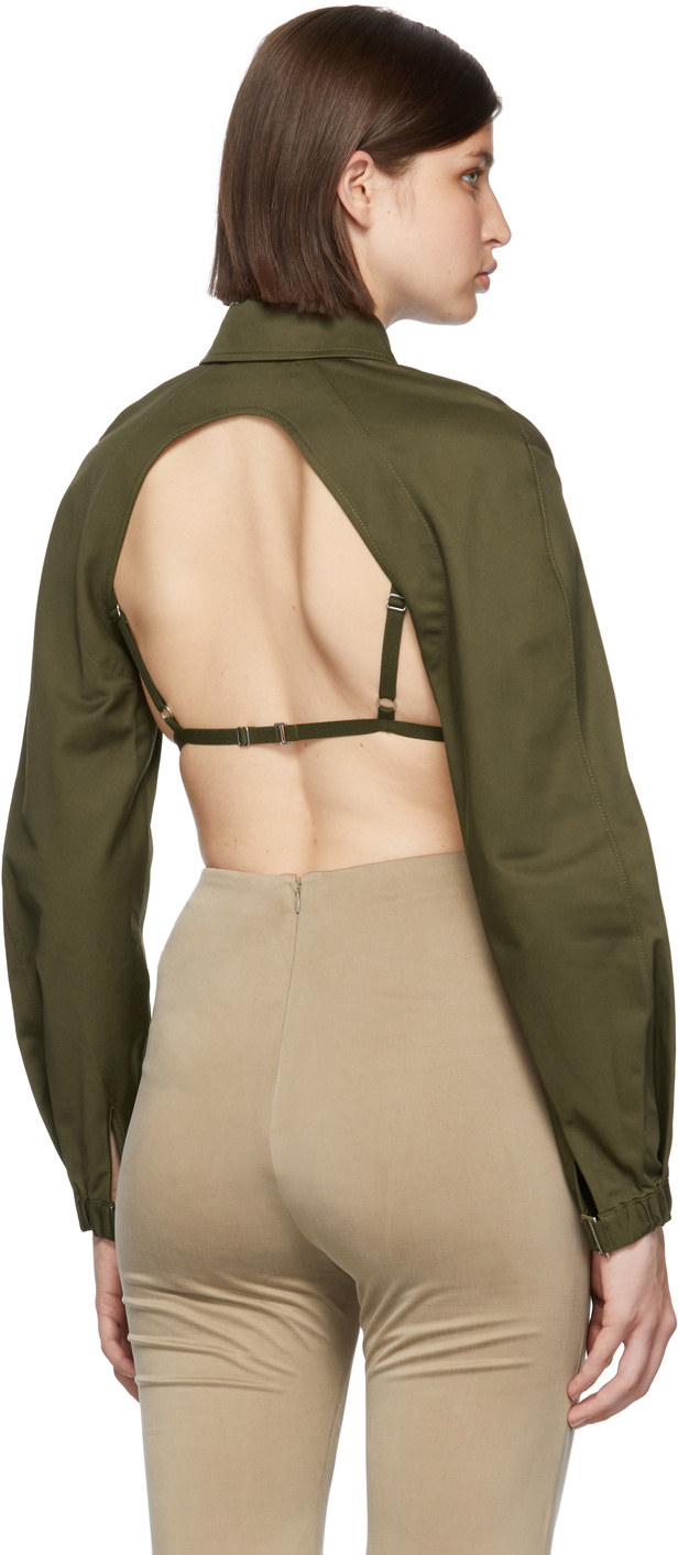 Dion Lee Green E-Hook Bra Shirt