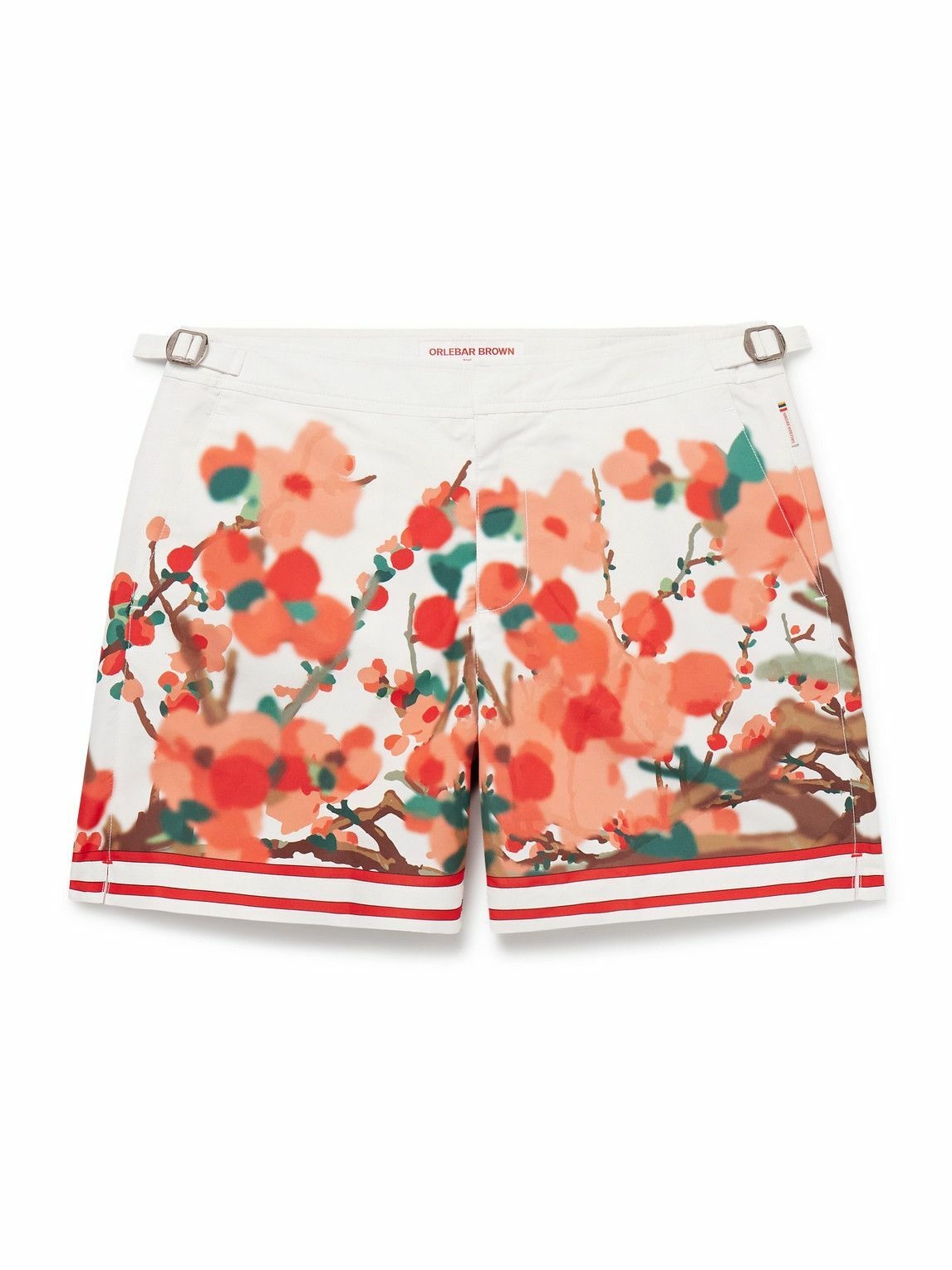 Photo: Orlebar Brown - Bulldog Straight-Leg Mid-Length Floral-Print Swim Shorts - White