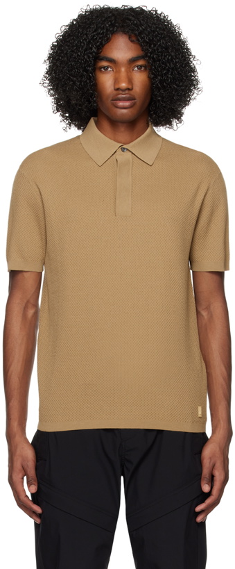 Photo: Dunhill Tan Performance Polo