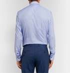 Hugo Boss - Blue Jano Slim-Fit Puppytooth Cotton Shirt - Blue