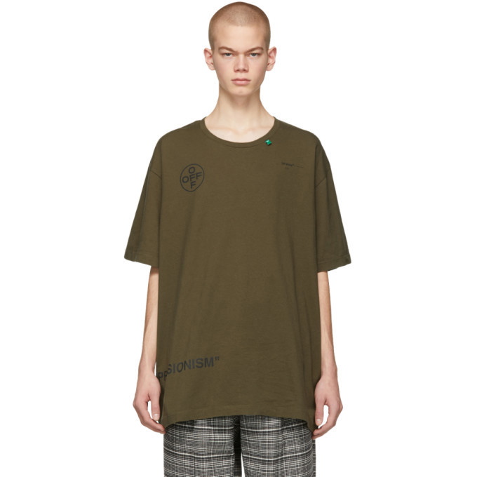 Photo: Off-White Green Stencil Over T-Shirt