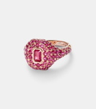 Shay Jewelry 18kt rose gold pinky ring with ruby