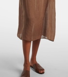 Leset Niko ramie midi dress