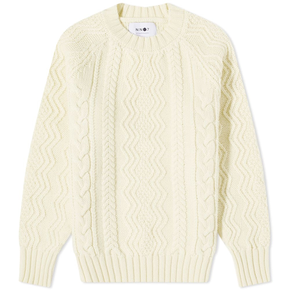 NN07 Men's Cooper Cable Crew Knit in Ecru NN07