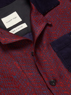 Nicholas Daley - Aloha Camp-Collar Jacquard and Cotton-Corduroy Shirt - Burgundy