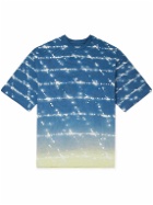 Jil Sander - Oversized Ombré Printed Cotton-Jersey T-Shirt - Blue