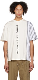 Feng Chen Wang White Paneled T-Shirt