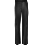 Burberry - Black Wide-Leg Pinstriped Virgin Wool-Blend Suit Trousers - Black