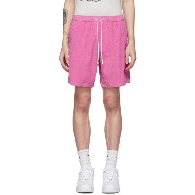Photo: ERL SSENSE Exclusive Pink Corduroy Shorts