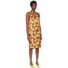 Kwaidan Editions Beige and Orange Printed Slip Dress