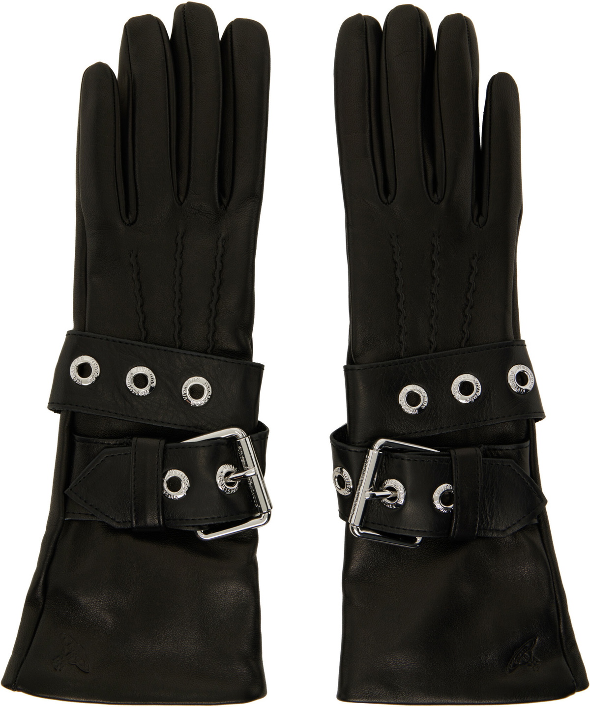 Vivienne Westwood Black Orb Gloves Vivienne Westwood