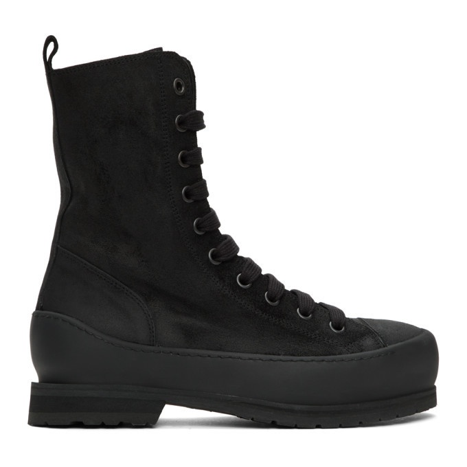Photo: Ann Demeulemeester Black Greased Suede Boots