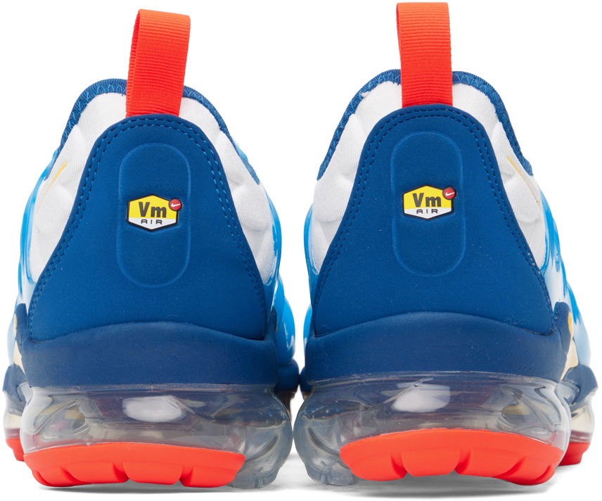 Nike White & Blue Air VaporMax Plus Sneakers Nike