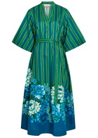 Alemais Margo Striped Cotton-poplin Midi Dress Multicoloured