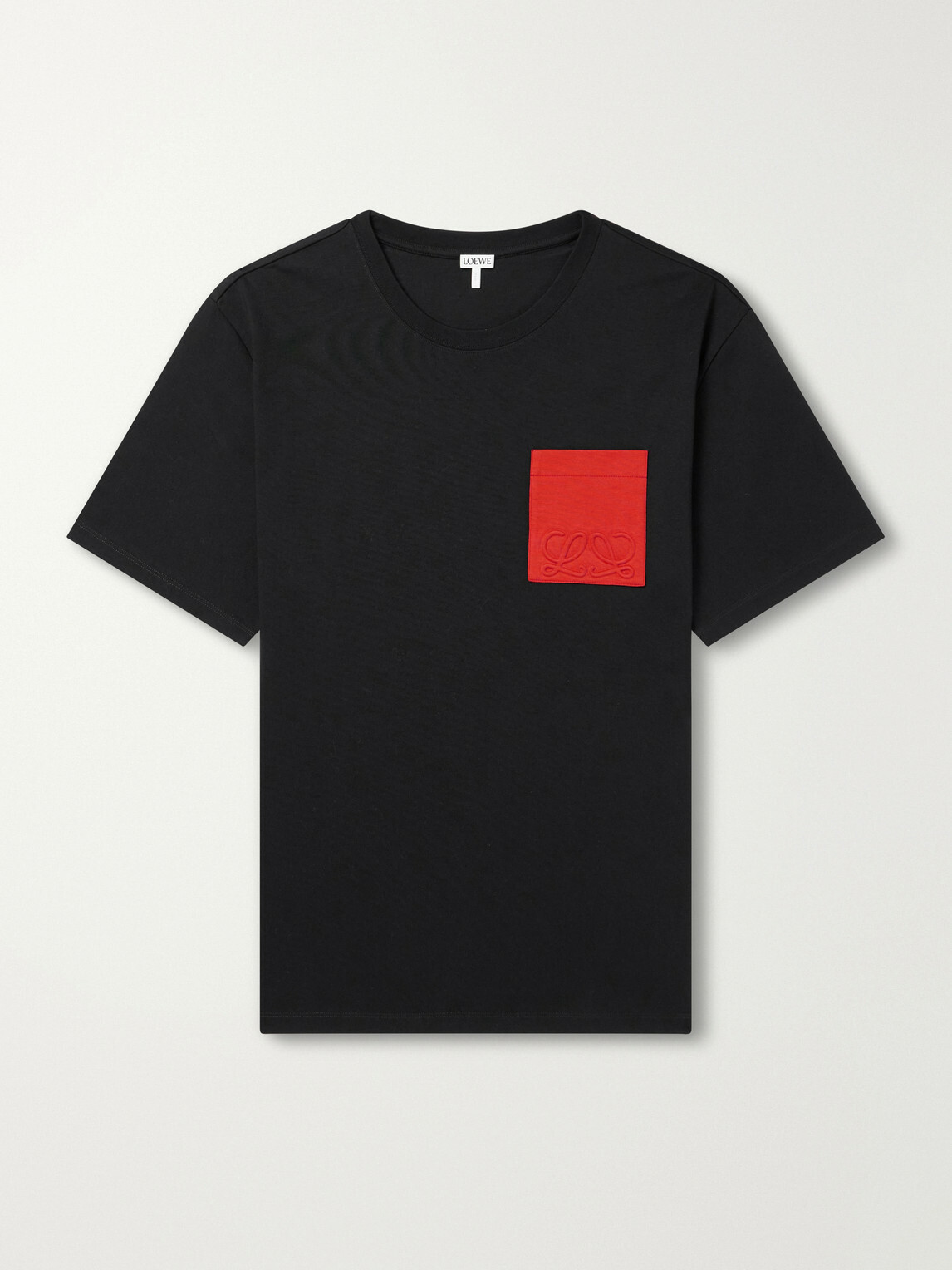 LOEWE - Anagram-Embroidered Cotton-Jersey T-Shirt - Black