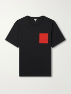 LOEWE - Anagram-Embroidered Cotton-Jersey T-Shirt - Black
