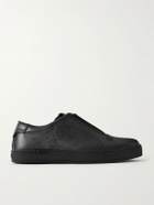 Berluti - Playtime Scritto Venezia Leather Slip-On Sneakers - Black