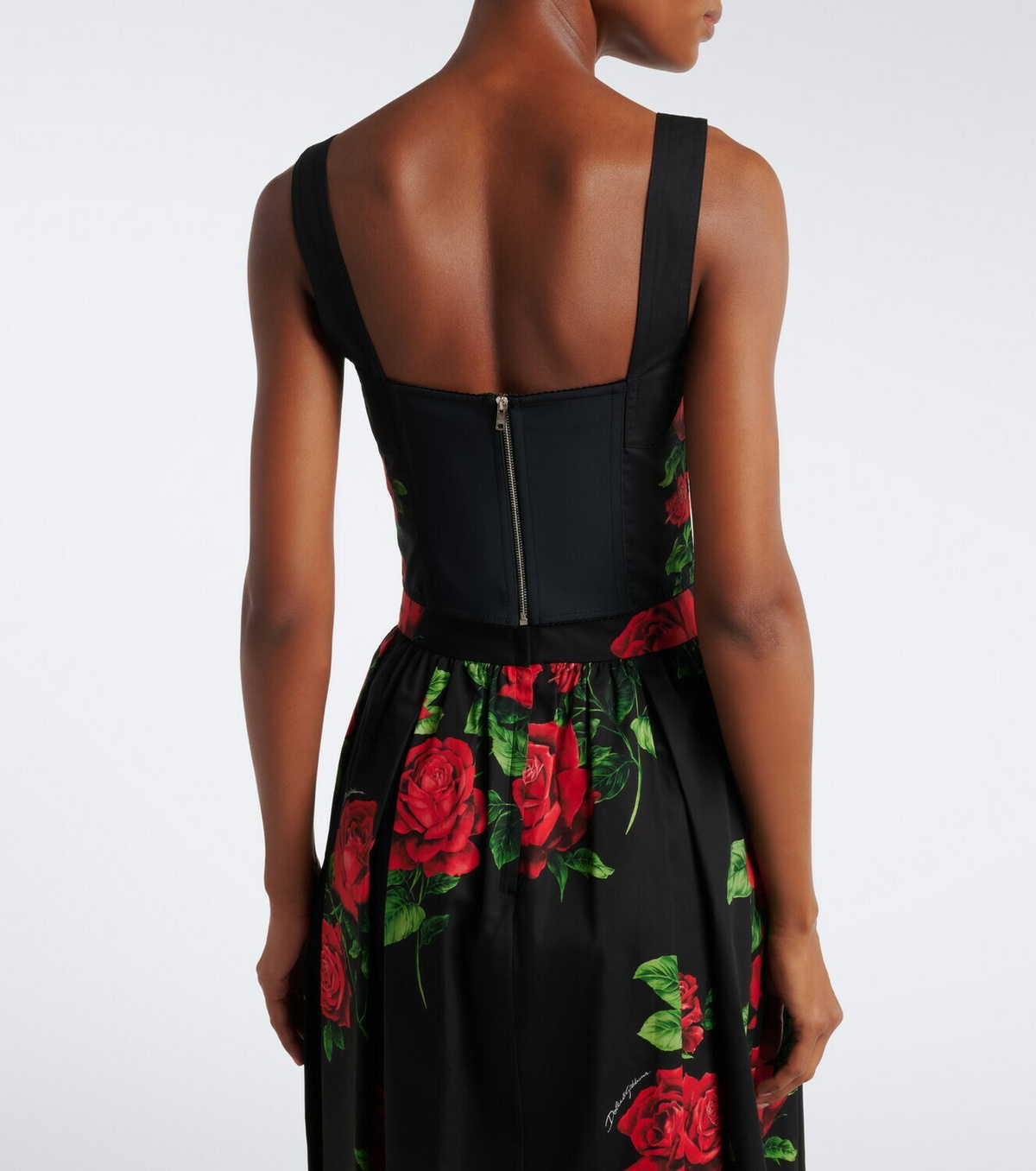 Dolce&Gabbana Floral cotton-blend bustier