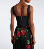 Dolce&Gabbana Floral cotton-blend bustier