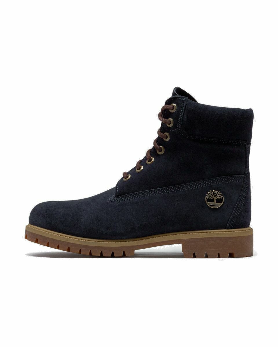 Photo: Timberland Timberland Heritage 6 Inch Lace Up Waterproof Boot Blue - Mens - Boots