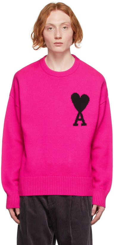 Photo: AMI Paris Pink Ami De Cœur Sweater