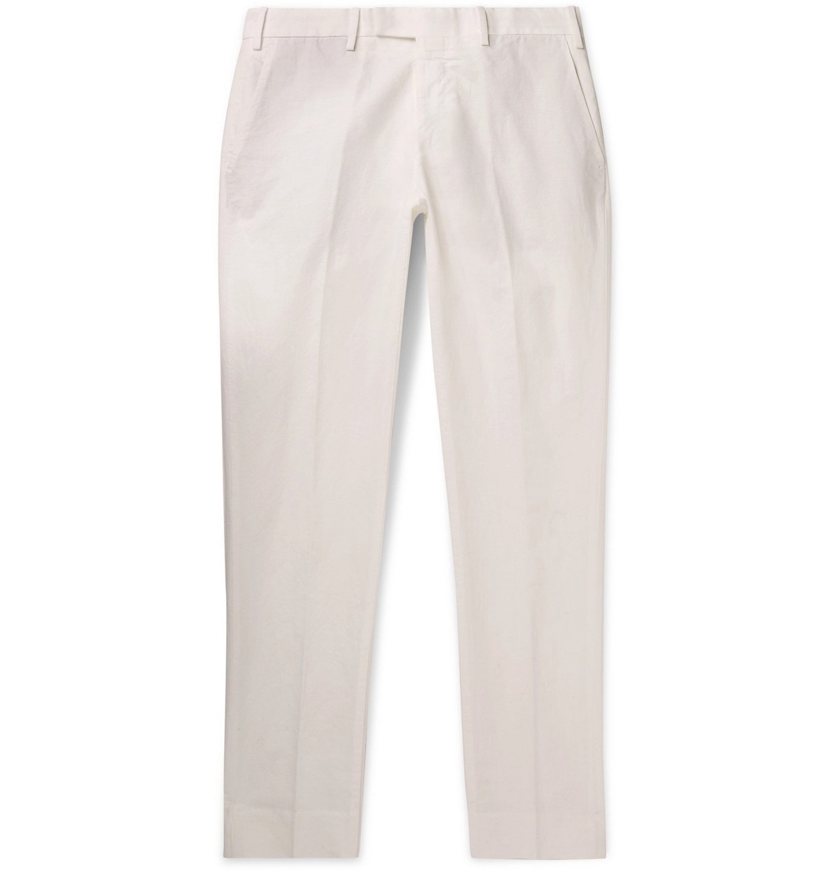 Photo: SALLE PRIVÉE - Gehry Slim-Fit Cotton and Linen-Blend Chinos - White
