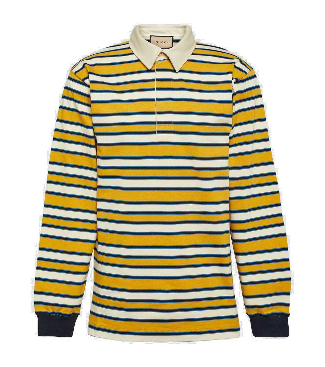 Photo: Gucci Striped cotton polo shirt