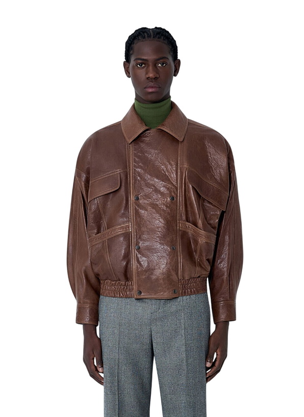 Photo: Saint Laurent Double Breasted Leather Jacket