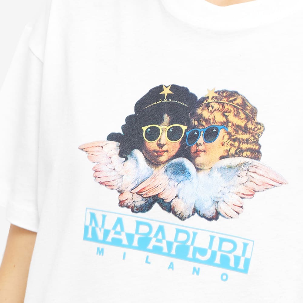 Napapijri Women's x Fiorucci Logo T-Shirt in White Napapijri