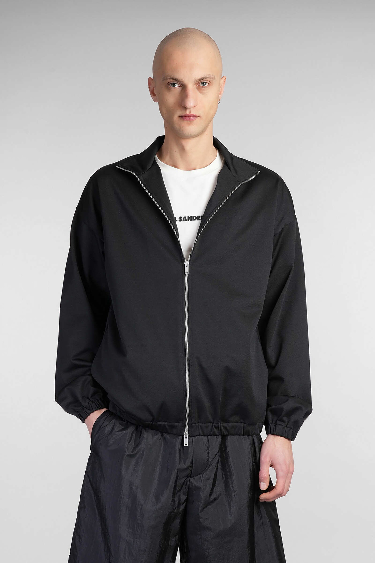 Jil Sander Sweatshirt In Black Cotton