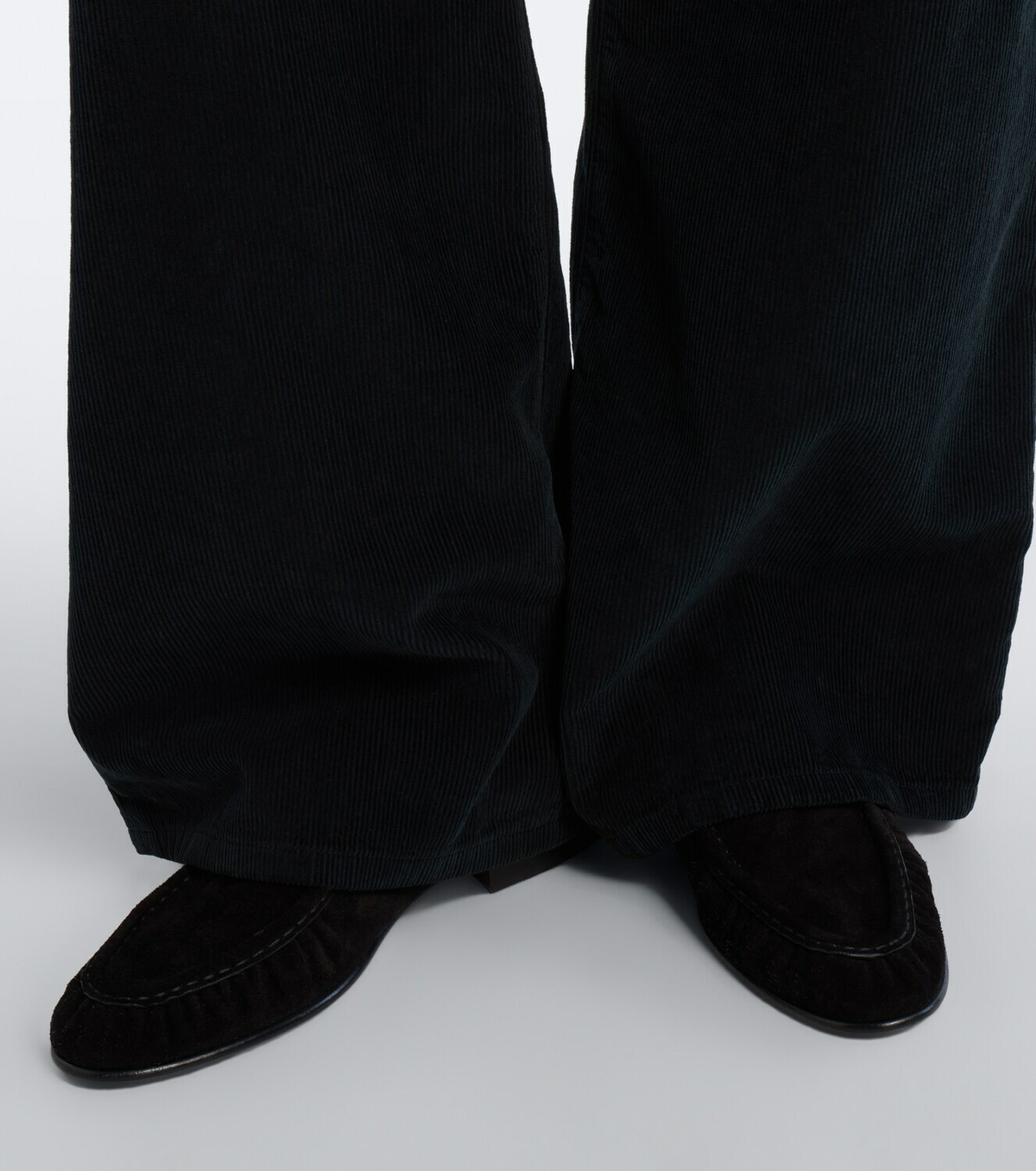 The Row Two suede loafers