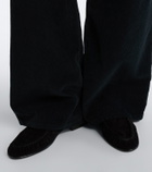 The Row Two suede loafers