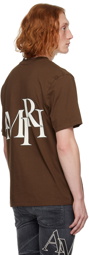 AMIRI Brown Staggered T-Shirt