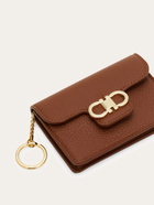 Ferragamo Womens Gancini key holder in Brown