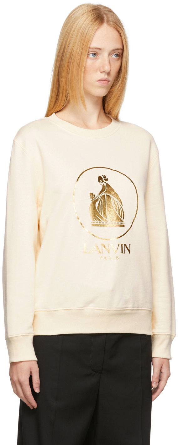 White and cheap gold sweatshirt