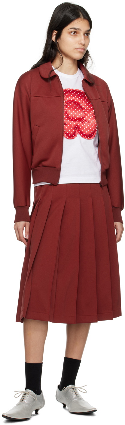 Comme des Garçons Girl Red Zip-Up Bomber Jacket