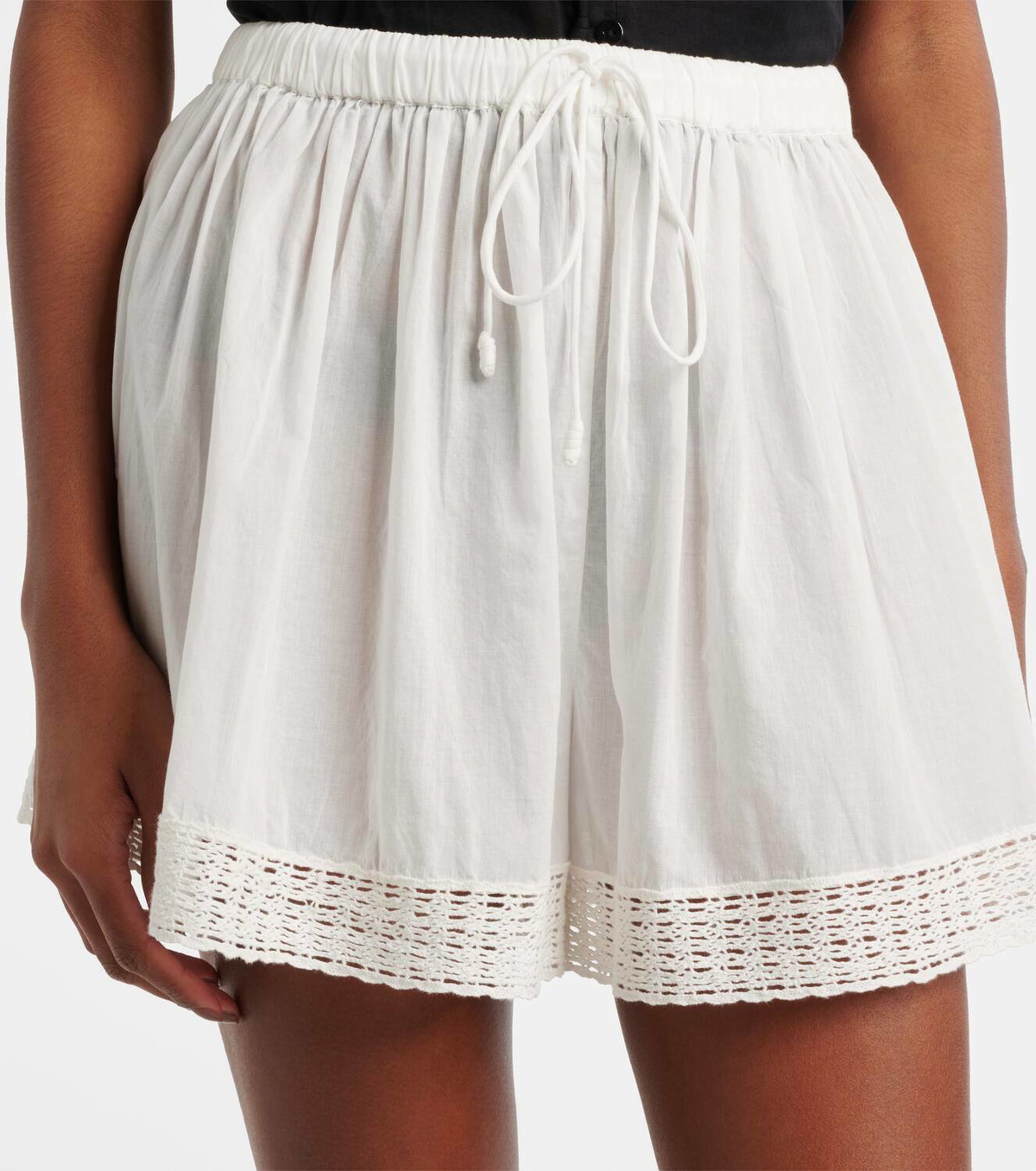 Ulla Johnson Isla crochet-trimmed cotton shorts